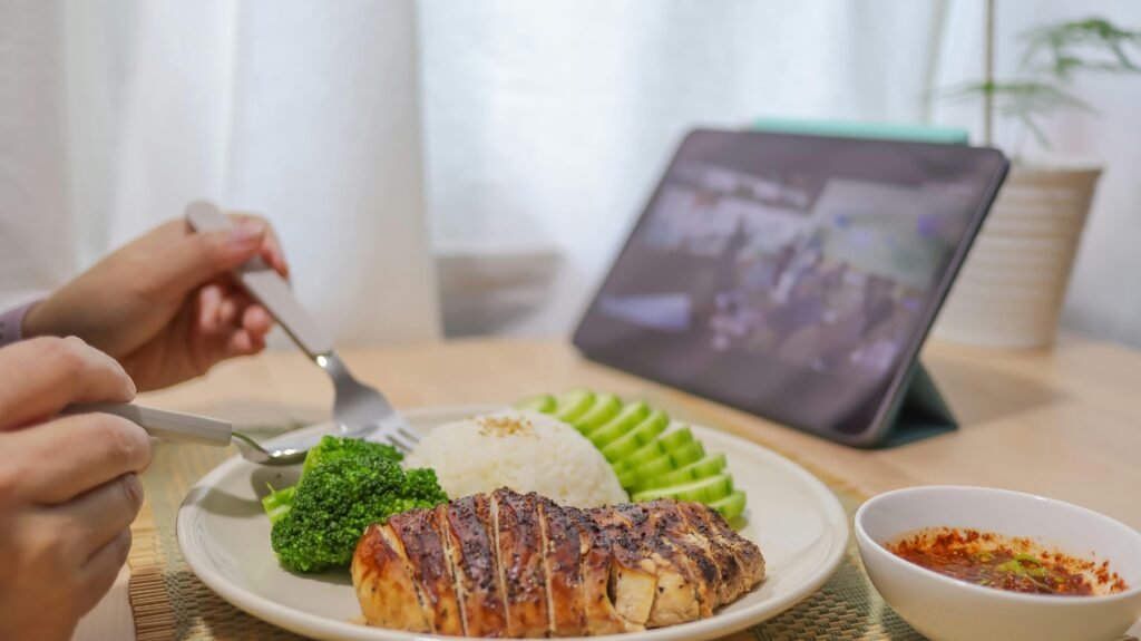 Exemplo de prato saudável, equilibrado e nutritivo para emagrecer.
